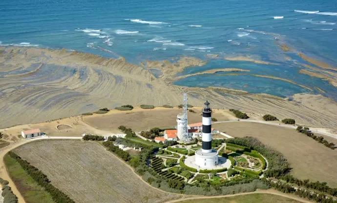 Vue aérienne du littoral de l’île d’Oléron